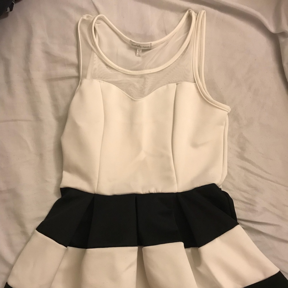 color block mesh cocktail dress